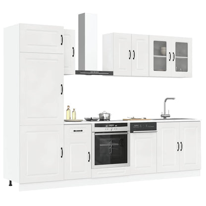 8-tlg. Küchenschrank-Set Kalmar Kalmar Hochglanz-Weiß Holzwerkstoff