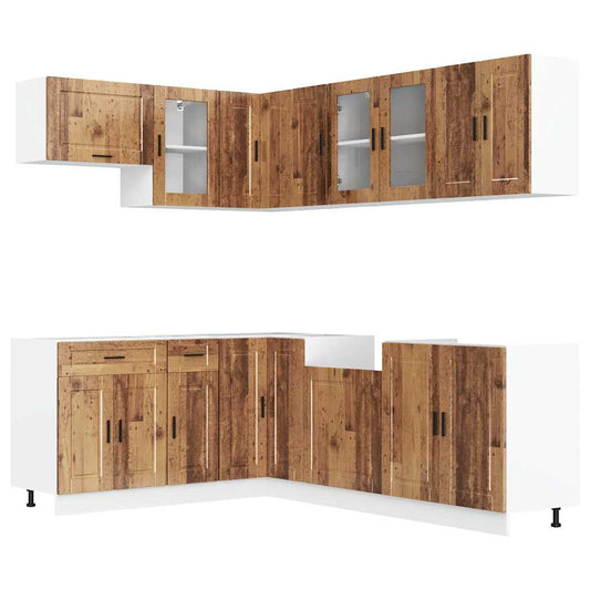 11-tlg. Küchenschrank-Set Porto Altholz-Optik Holzwerkstoff