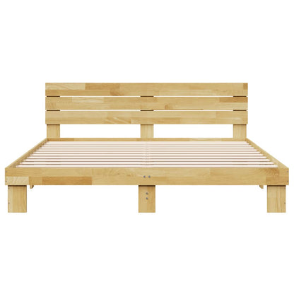 Massivholzbett mit Kopfteil ohne Matratze 180x200 cm Eichenholz