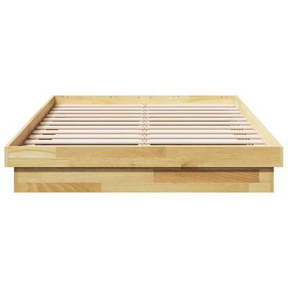 Massivholzbett ohne Matratze 120x190 cm Eichenholz