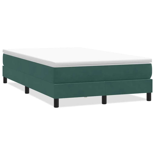 Boxspringbett ohne Matratze Dunkelgrün 120x210 cm Samt