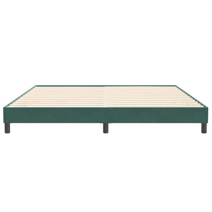 Boxspringbett ohne Matratze Dunkelgrün 200x210 cm Samt