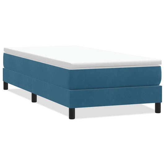 Boxspringbett ohne Matratze Dunkelblau 80x220 cm Samt