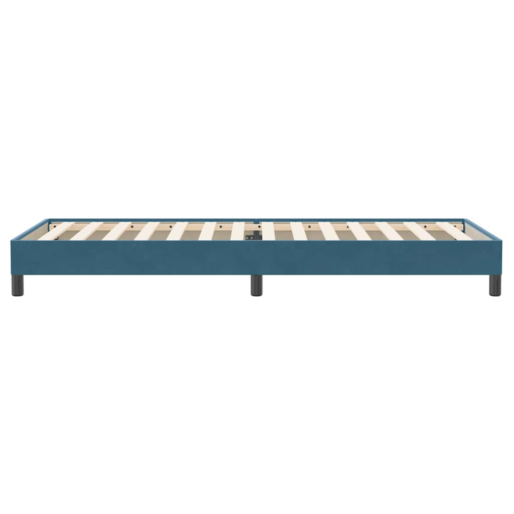 Boxspringbett ohne Matratze Dunkelblau 80x220 cm Samt
