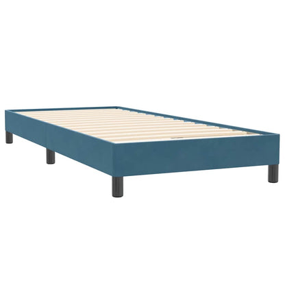 Boxspringbett ohne Matratze Dunkelblau 80x220 cm Samt