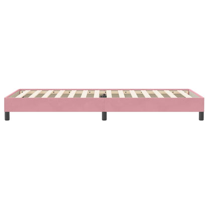 Boxspringbett ohne Matratze Rosa 100x220 cm Samt
