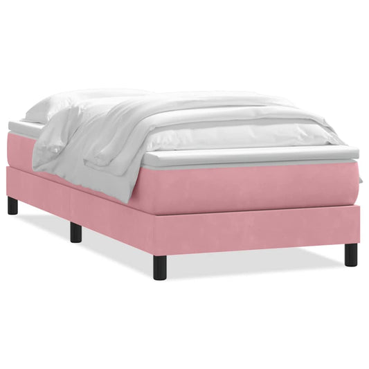 Boxspringbett mit Matratze Rosa 100x220 cm Samt