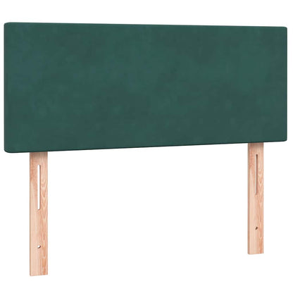 Boxspringbett mit Matratze Dunkelgrün 120x210 cm Samt