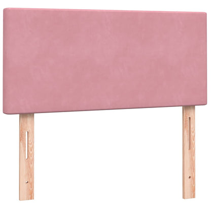 Boxspringbett mit Matratze Rosa 100x220 cm Samt