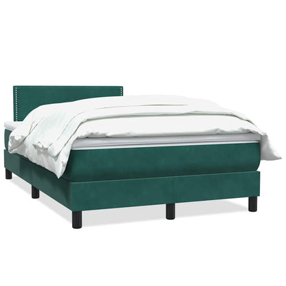 Boxspringbett mit Matratze Dunkelgrün 120x210 cm Samt