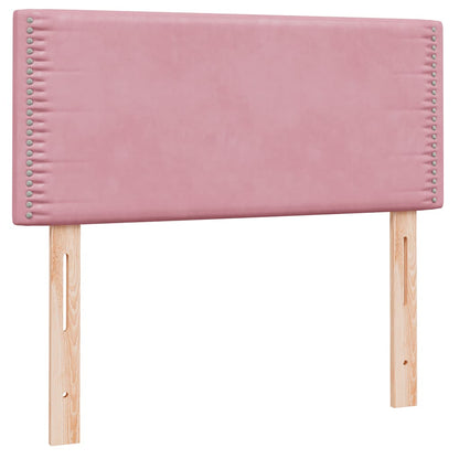 Boxspringbett mit Matratze Rosa 80x220 cm Samt