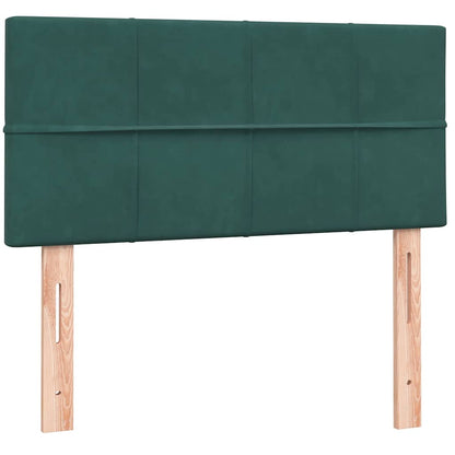 Boxspringbett mit Matratze Dunkelgrün 80x220 cm Samt