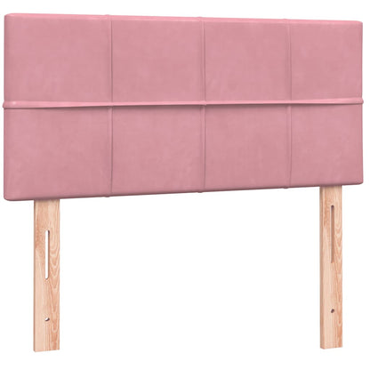Boxspringbett mit Matratze Rosa 100x220 cm Samt