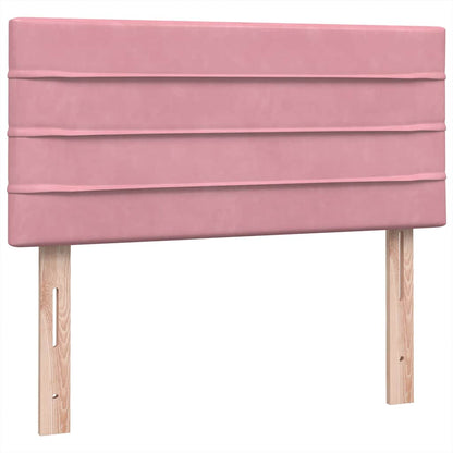 Boxspringbett mit Matratze Rosa 80x220 cm Samt