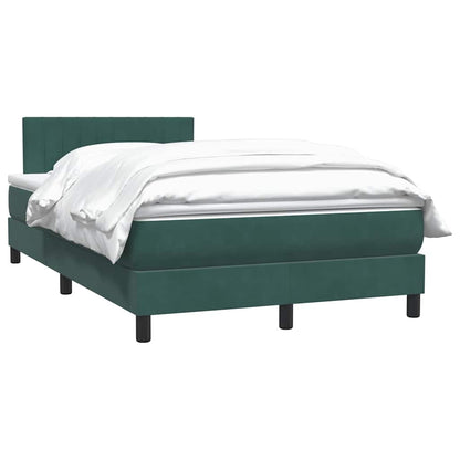 Boxspringbett mit Matratze Dunkelgrün 120x210 cm Samt
