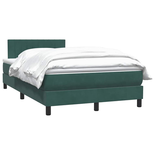 Boxspringbett mit Matratze Dunkelgrün 120x210 cm Samt