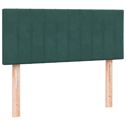 Boxspringbett mit Matratze Dunkelgrün 120x210 cm Samt