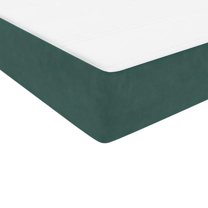 Boxspringbett mit Matratze Dunkelgrün 120x210 cm Samt