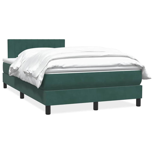 Boxspringbett mit Matratze Dunkelgrün 120x210 cm Samt