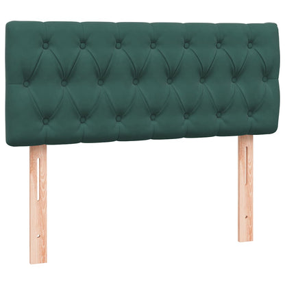 Boxspringbett mit Matratze Dunkelgrün 120x210 cm Samt