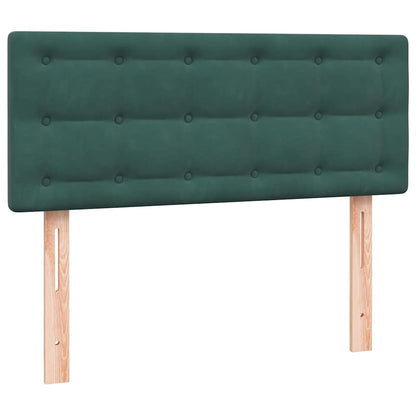 Boxspringbett mit Matratze Dunkelgrün 120x210 cm Samt