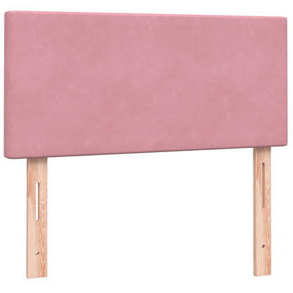 Boxspringbett mit Matratze Rosa 80x220 cm Samt