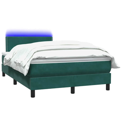 Boxspringbett mit Matratze Dunkelgrün 120x210 cm Samt