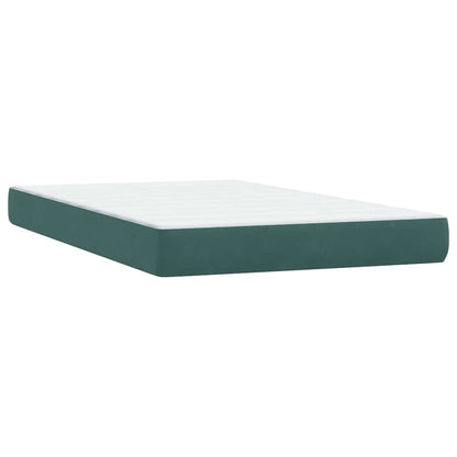 Boxspringbett mit Matratze Dunkelgrün 120x210 cm Samt