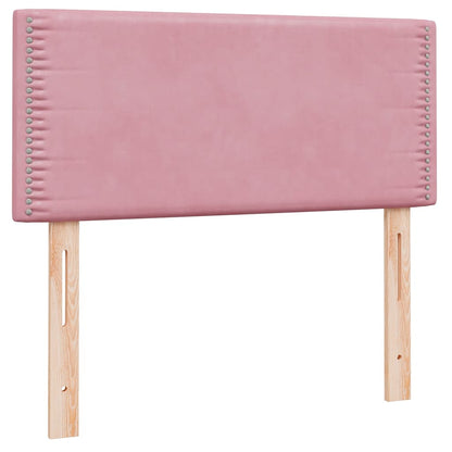 Boxspringbett mit Matratze Rosa 80x220 cm Samt