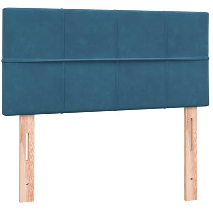 Boxspringbett mit Matratze Dunkelblau 80x220 cm Samt
