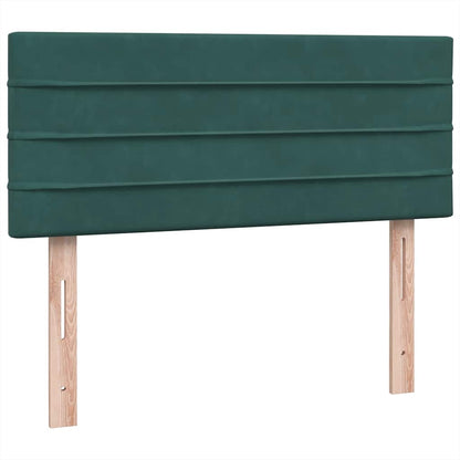 Boxspringbett mit Matratze Dunkelgrün 120x210 cm Samt