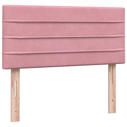 Boxspringbett mit Matratze Rosa 80x220 cm Samt