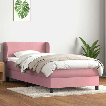Boxspringbett mit Matratze Rosa 100x220 cm Samt