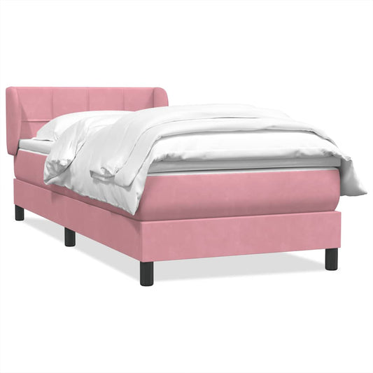 Boxspringbett mit Matratze Rosa 100x220 cm Samt