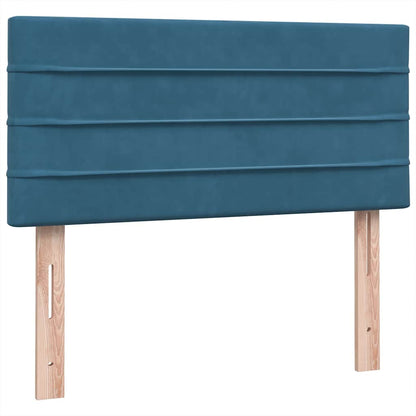 Boxspringbett mit Matratze Dunkelblau 80x220 cm Samt
