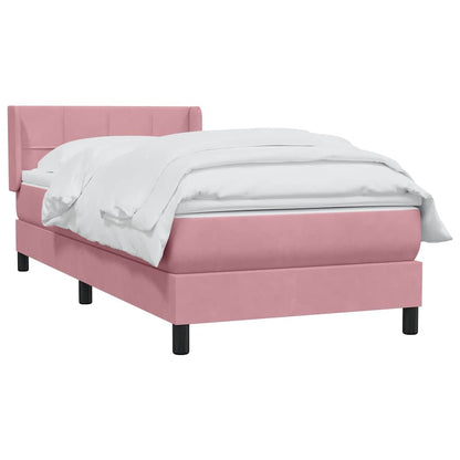 Boxspringbett mit Matratze Rosa 100x220 cm Samt