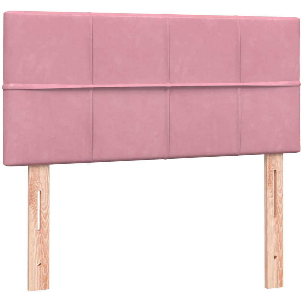 Boxspringbett mit Matratze Rosa 100x220 cm Samt