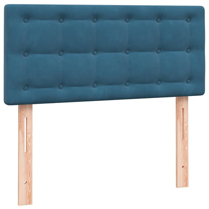 Boxspringbett mit Matratze Dunkelblau 100x210 cm Samt