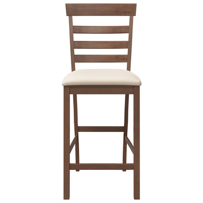 Barhocker mit Kissen 2 Stk. Braun Massivholz Gummibaum