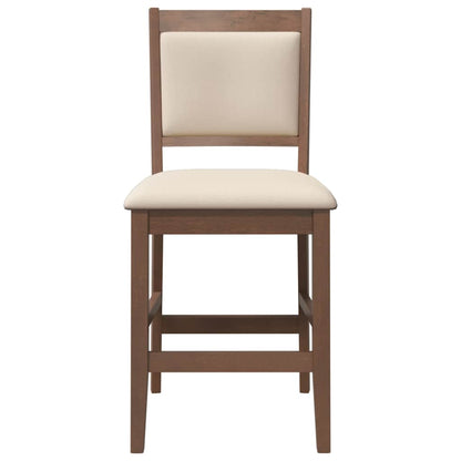 Barhocker mit Kissen 2 Stk. Braun Massivholz Gummibaum
