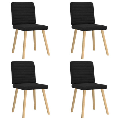 Esszimmerstühle 4 Stk. Schwarz Stoff