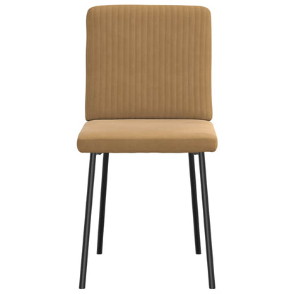 Esszimmerstühle 4 Stk. Braun Samt