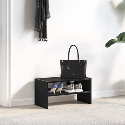 Schuhregal Stapelbar Schwarze Eiche 60x30x30,5 cm
