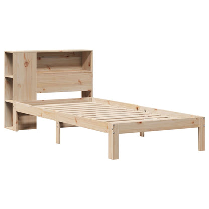 Massivholzbett mit Regal ohne Matratze 90x190 cm Kiefer