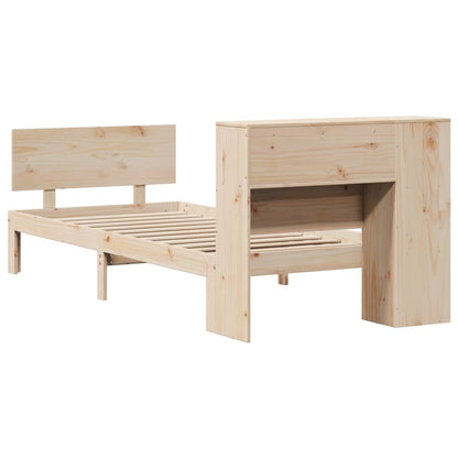 Bücherregalbett ohne Matratze 75x190 cm Massivholz Kiefer