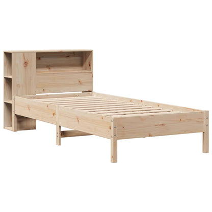 Massivholzbett mit Regal ohne Matratze 90x200 cm Kiefer