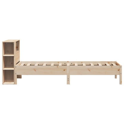 Massivholzbett mit Regal ohne Matratze 90x200 cm Kiefer
