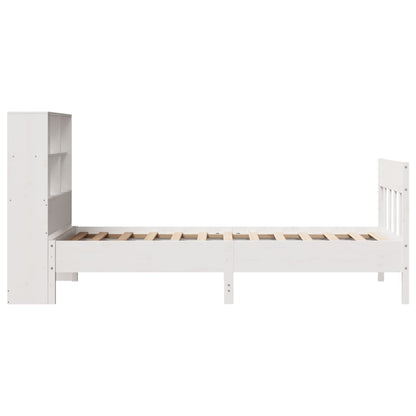 Massivholzbett ohne Matratze Weiß 90x190 cm Kiefernholz