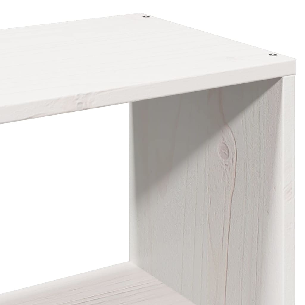 Massivholzbett ohne Matratze Weiß 90x190 cm Kiefernholz