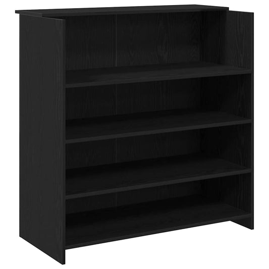 Empfangstheke Schwarz Eichen-Optik 100x50x103,5cm Holzwerkstoff
